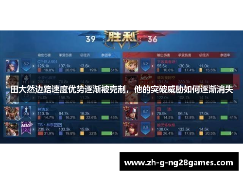 田大然边路速度优势逐渐被克制，他的突破威胁如何逐渐消失